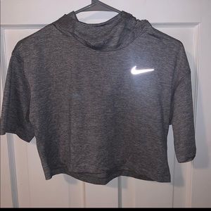 Cropped Nike top with hood